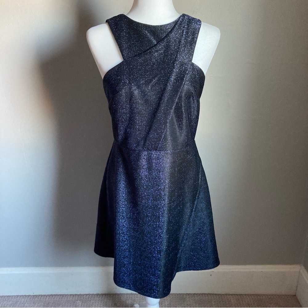 Topshop Blue Sparkle Dress Size 8